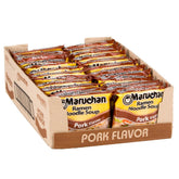 Maruchan front packaging showing 24-pack, convenient pantry supply