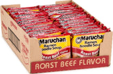 Maruchan roast beef front packaging showing product and convenience benefit