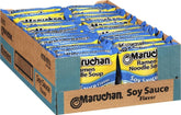 Maruchan front packaging showing soy sauce flavor and quick meal benefit