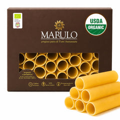 MARULO front packaging showing organic cannelloni and label benefits