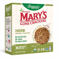 Three Mary's Gone Crackers boxes laid out to show included flavors and convenience