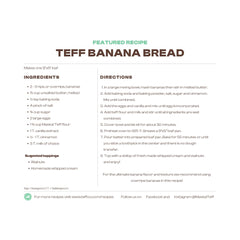 Maskal Teff being scooped with measuring spoon showing portion and scale
