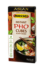 Massel front packaging showing pho bouillon 60-cube bulk pack, clear pantry storage benefit