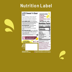 MASTER OF MIXES label and cap detail highlighting ingredients and pour control
