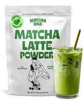 MATCHA DNA front pouch showing product branding and resealable top for freshness