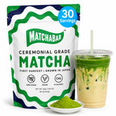 MATCHABAR tin front view showing brand and ceremonial matcha clarity