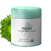 MatchAdmire front tin showing branding and organic label for freshness