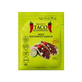 Mateo's front packet view showing brand and mild southwest ranch flavor for simple seasoning