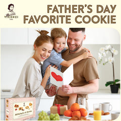 Matilde Vicenzi open box arrangement revealing assorted millefoglie and filled cookies for sharing