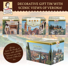 Matilde Vicenzi open tin with assorted cookies displayed for easy serving