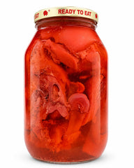 Matt & Dana close-up of pickling brine and pork pieces, highlighting texture and quality