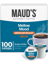 Maud's box front showing 100ct pods and brand for clear product choice