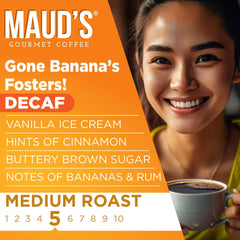 Maud's ground coffee texture from pod, shows Arabica quality and smooth body