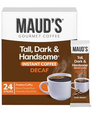 Maud's front packaging showing 24 single-serve packets and clear branding