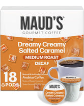 Maud’s front packaging showing 18ct box and salted caramel flavor benefit