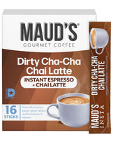 Maud's front packaging showing 16-pack and product branding, quick convenience