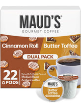 Maud's front packaging showing 22ct pods and flavor, inviting convenience