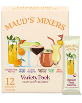 MAUD'S MIXERS front packaging showing variety pack and benefits
