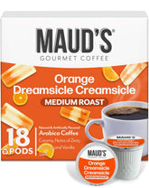Maud's front packaging showing 18-count pods and bright citrus appeal for morning enjoyment