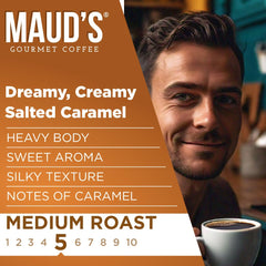 Maud's brewed cup top view showing crema and rich aroma for enjoyable flavor