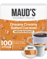 Maud's front packaging showing 100-count box and benefit of convenient supply