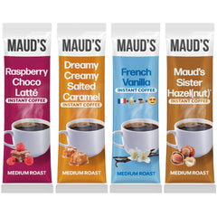 Maud's front box showing 24-count variety pack and convenient servings