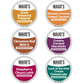 MAUD'S front packaging showing 24-count variety pack and flavor names, convenient sampling benefit