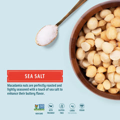 Mauna Loa close-up of dry-roasted macadamia nuts highlighting buttery crunch