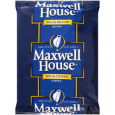 MAXWELL HOUSE front packaging shows quantity and convenience
