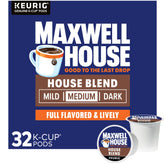MAXWELL HOUSE front packaging showing 32-count box and freshness