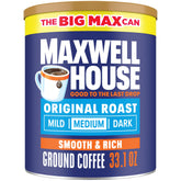 Maxwell House front canister showing label and size for reliable purchase