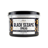 Mayde front jar view showing premium black sesame spread and packaging benefit
