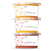 Mayde front packaging showing three flavors and convenience benefit