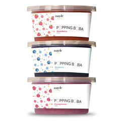 Mayde front packaging showing three-flavor party kit and contents for easy identification