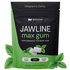 Mayena Sports front packaging showing 40-piece mint gum and training use