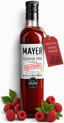Mayer front label showing brand and award icons for trusted quality