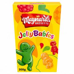 Maynards Bassetts front carton view showing colourful jelly babies and brand appeal