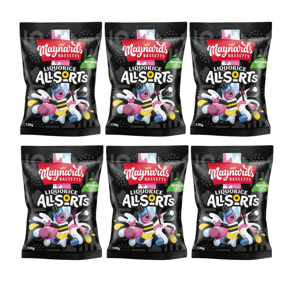 Maynards Bassetts front packaging showing colourful 130g bag and branding benefits