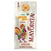 Mayorga bag front packaging showing label, brand and organic badge for clear identification and trust