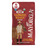 Mayorga decaf front packaging showing bag and branding with clear product identity
