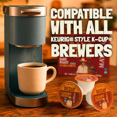 Mayorga single decaf Cubano pod close-up top view highlighting easy single-serve convenience