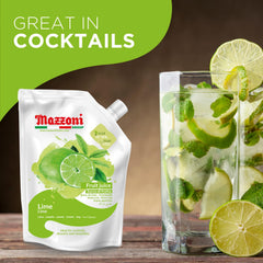 Mazzoni lime juice in a cocktail highlighting bright flavor enhancement