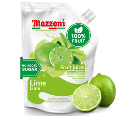 Mazzoni pouch front view showing product for reliable lime flavor
