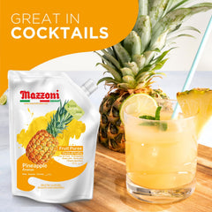Mazzoni pineapple puree texture close-up highlighting smooth fruit body and natural richness