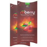 mberry front packaging showing two 10-count packs and convenience for events