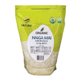 McCabe front packaging view showing branding and organic seal, clear product info benefit