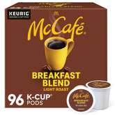 McCafé front packaging showing breakfast blend and pack size benefit