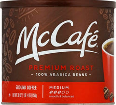 Steaming brewed McCafé cup demonstrating rich aroma and smooth body