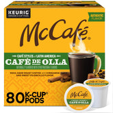 McCafé front packaging showing Café de Olla flavor and quick brewing benefit