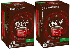 McCafé front packaging showing two 12-count boxes and shelf-ready labeling benefits convenience